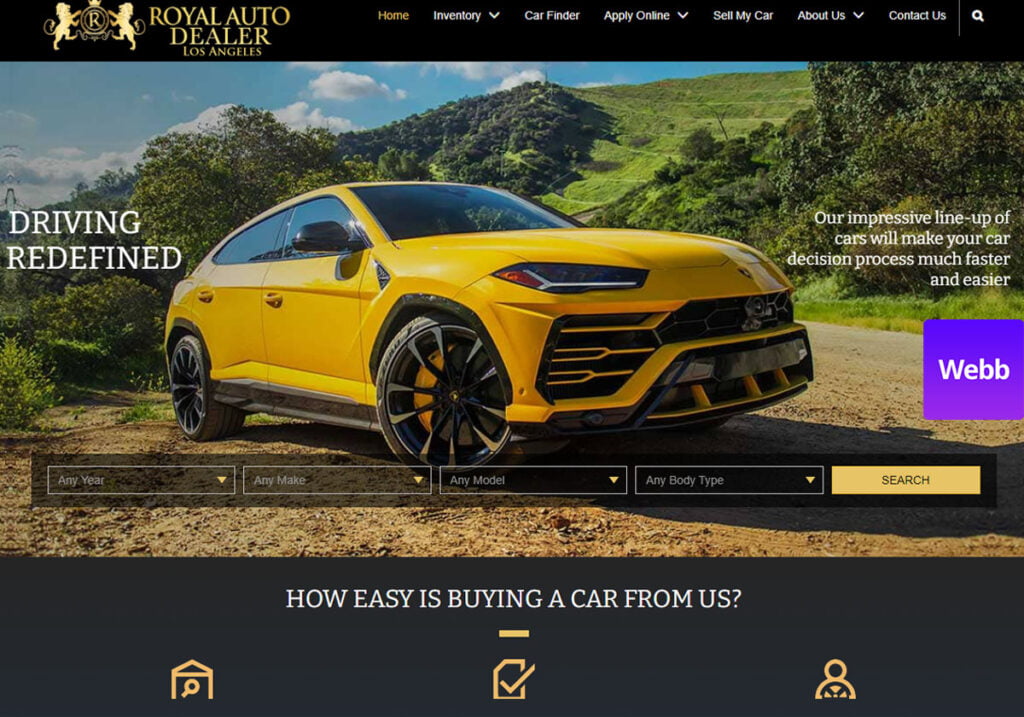 Mẫu Thiết kế website ô tô số 3