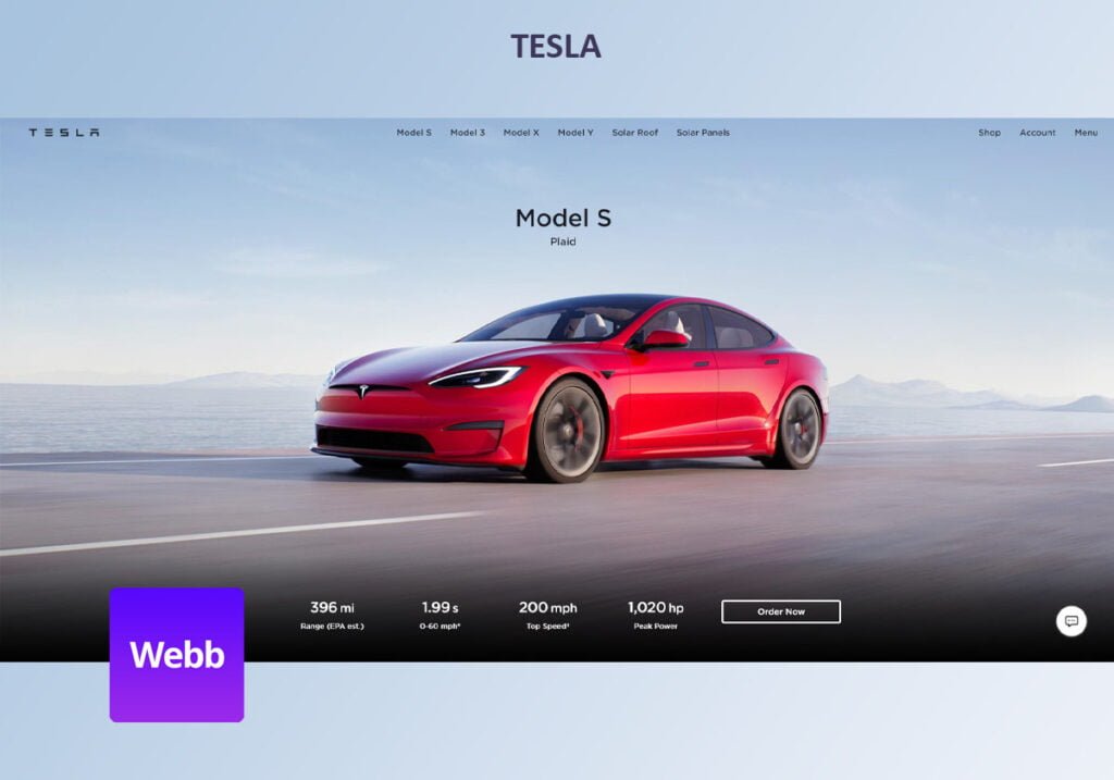 Mẫu thiết kế web Tesla