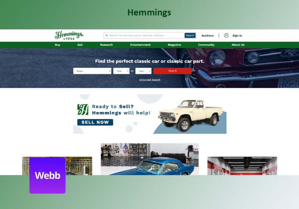 Mẫu thiết kế web Hemmings