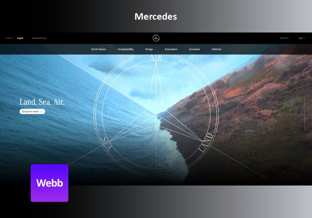 Mẫu thiết kế web Mercedes