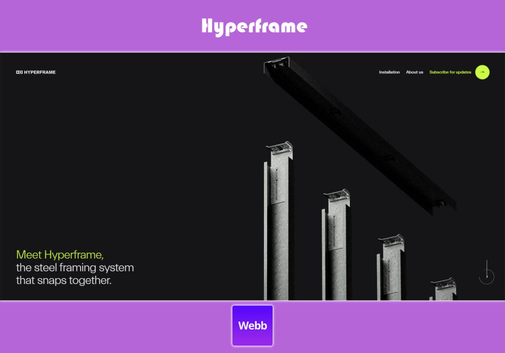 Mẫu website xây dựng Hyperframe