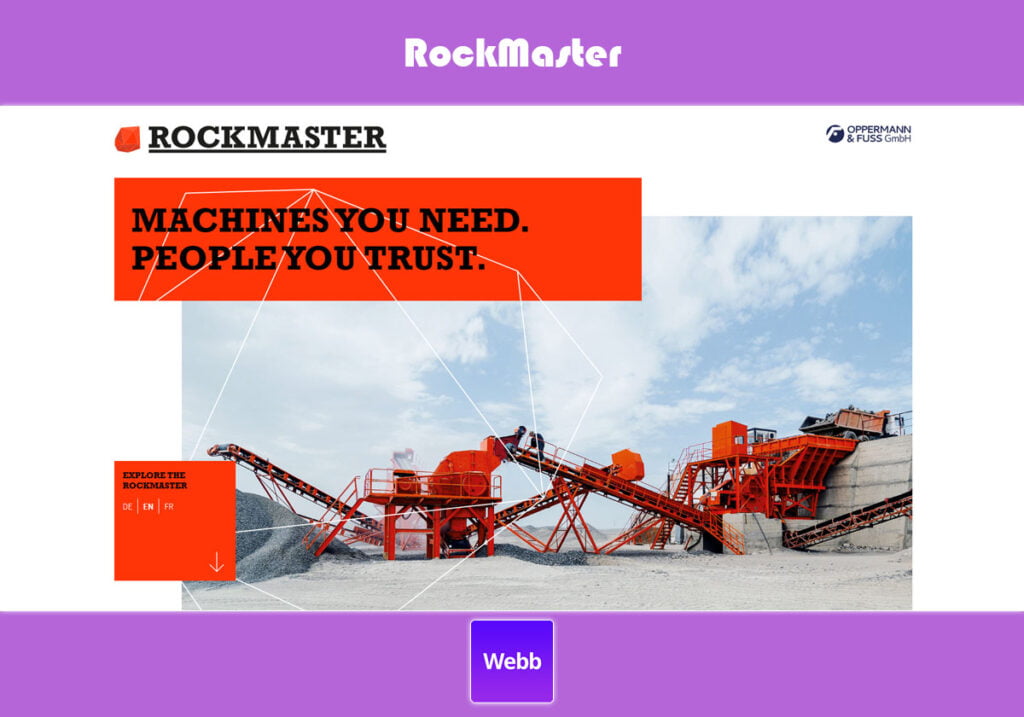 Mẫu website xây dựng Rockmaster
